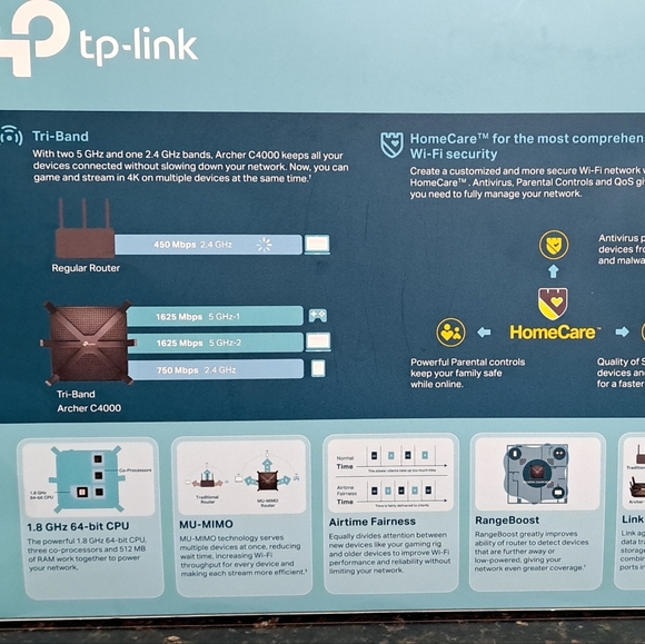 TP-Link AC4000 Tri-band Wireless Router - Picture 4 of 7